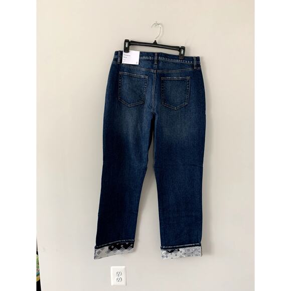 LOFT The Straight Crop High Rise Jeans Size 31 Tall - Picture 2 of 6